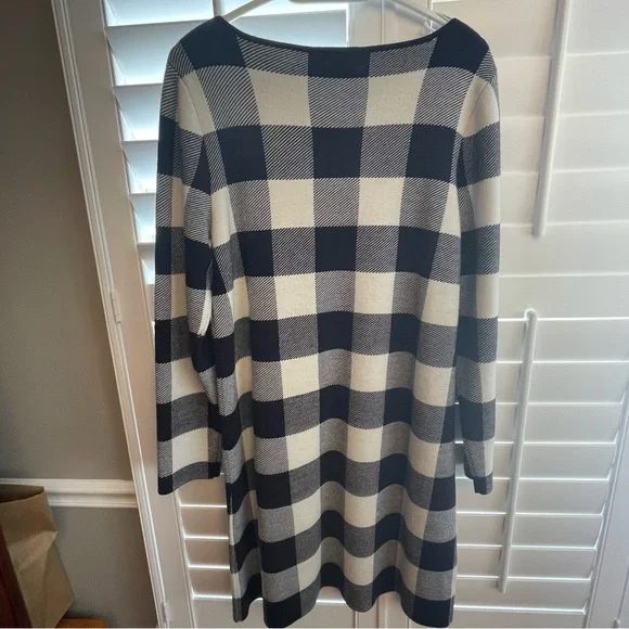 Ann Taylor Black and White Sheath Dress Long Sleeve - Picture 4 of 6